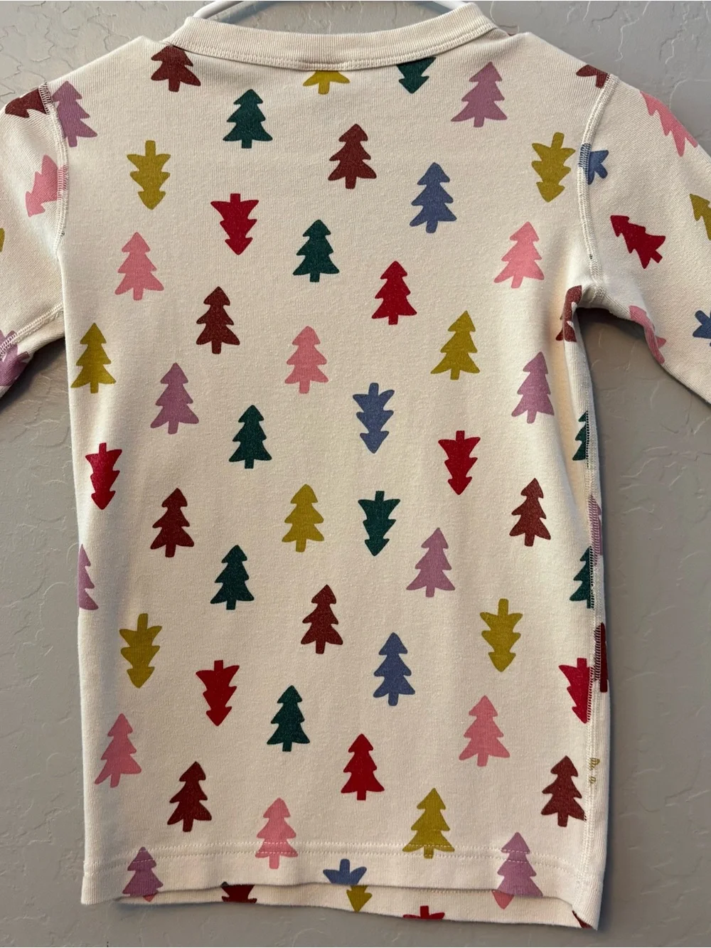 Hanna andersson long John pajama set in multicolor happy little trees 150 CM 12